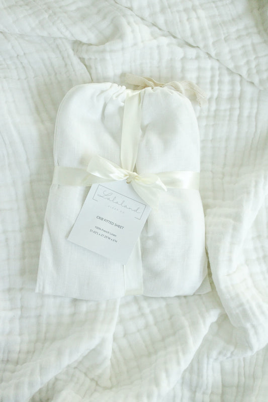 Linen Fitted Crib Sheet